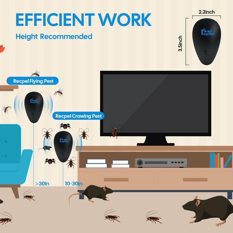 6 Pack Ultrasonic Pest Repeller,Upgraded Ultrasonic Repellent for Insects, Rodents, Mice, Rats, Roaches, Spiders, Flies, Ants 6 Pack Ultrasonic Pest Repeller,Upgraded Ultrasonic Repellent for Insects, Rodents, Mice, Rats, Roaches, Spiders, Flies, Ants