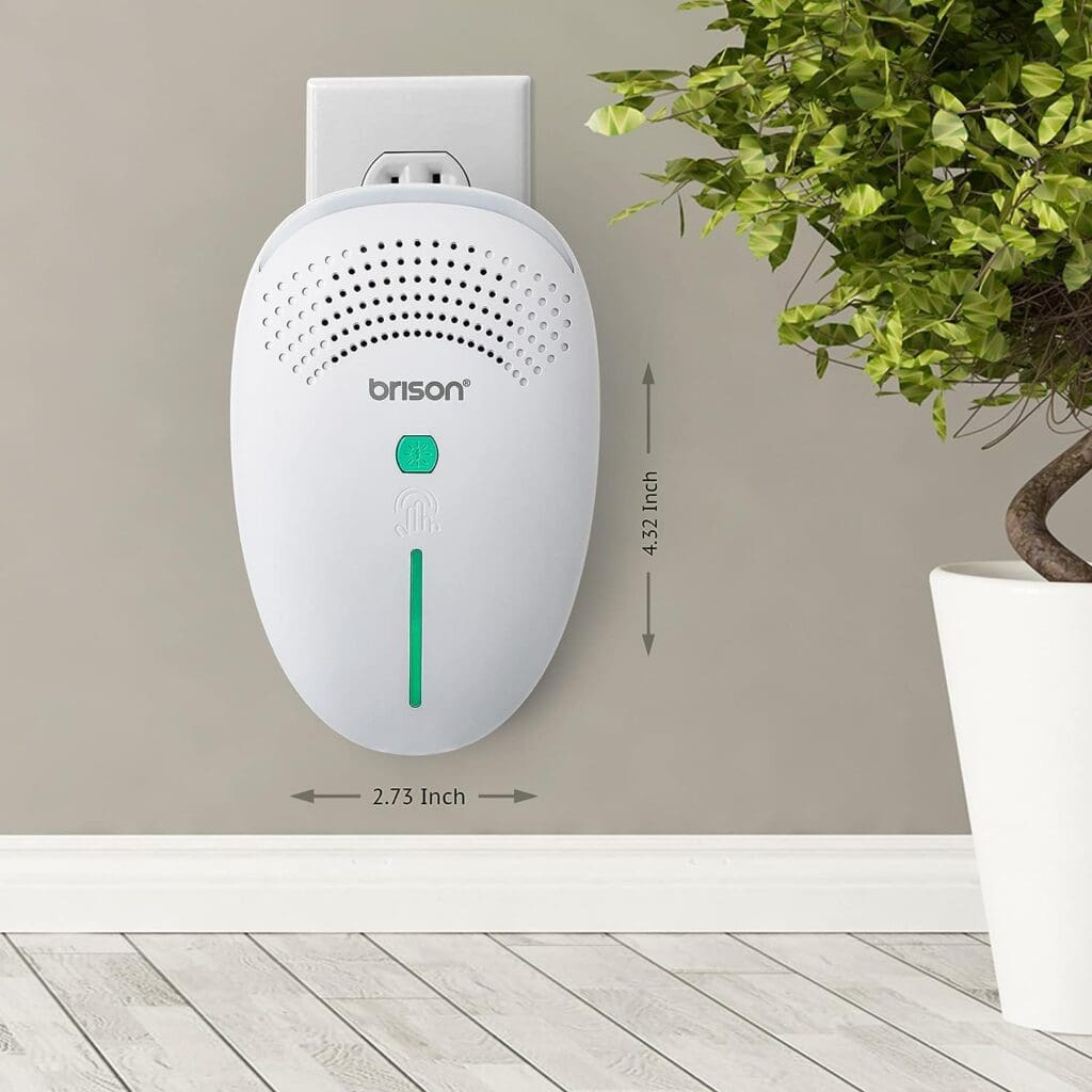 BRISON [1-Pack] Ultrasonic Pest Repeller Plug-in Control Electronic Insect Repellent Gets Rid Mosquito Bed Bugs Roach Spiders Fleas Mice Ants Fruit Fly