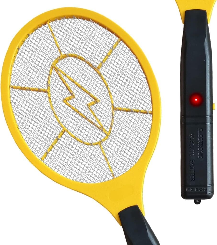DEVOGUE® Electric Fly Swatter Bug Zapper Battery Operated Flies Killer Indoor Outdoor Pest Control Mosquito and Insect Catcher Racket DEVOGUE® Electric Fly Swatter Bug Zapper Battery Operated Flies Killer Indoor Outdoor Pest Control Mosquito and Insect Catcher Racket