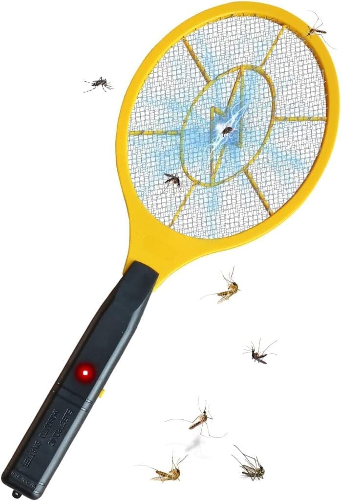 DEVOGUE® Electric Fly Swatter Bug Zapper Battery Operated Flies Killer Indoor Outdoor Pest Control Mosquito and Insect Catcher Racket DEVOGUE® Electric Fly Swatter Bug Zapper Battery Operated Flies Killer Indoor Outdoor Pest Control Mosquito and Insect Catcher Racket