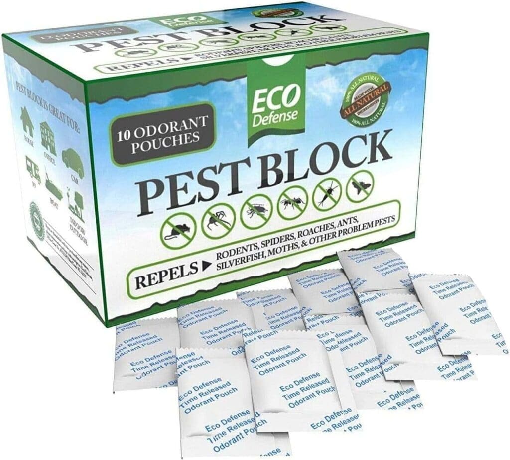 Eco Defense Pest Control Pouches - All Natural - Repels Rodents, Spiders, Roaches, Ants, Moths, Squirrels, Other Pests Eco Defense Pest Control Pouches - All Natural - Repels Rodents, Spiders, Roaches, Ants, Moths, Squirrels, Other Pests