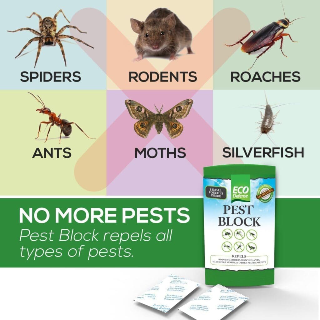 Eco Defense Pest Control Pouches - All Natural - Repels Rodents, Spiders, Roaches, Ants, Moths, Squirrels, Other Pests Eco Defense Pest Control Pouches - All Natural - Repels Rodents, Spiders, Roaches, Ants, Moths, Squirrels, Other Pests