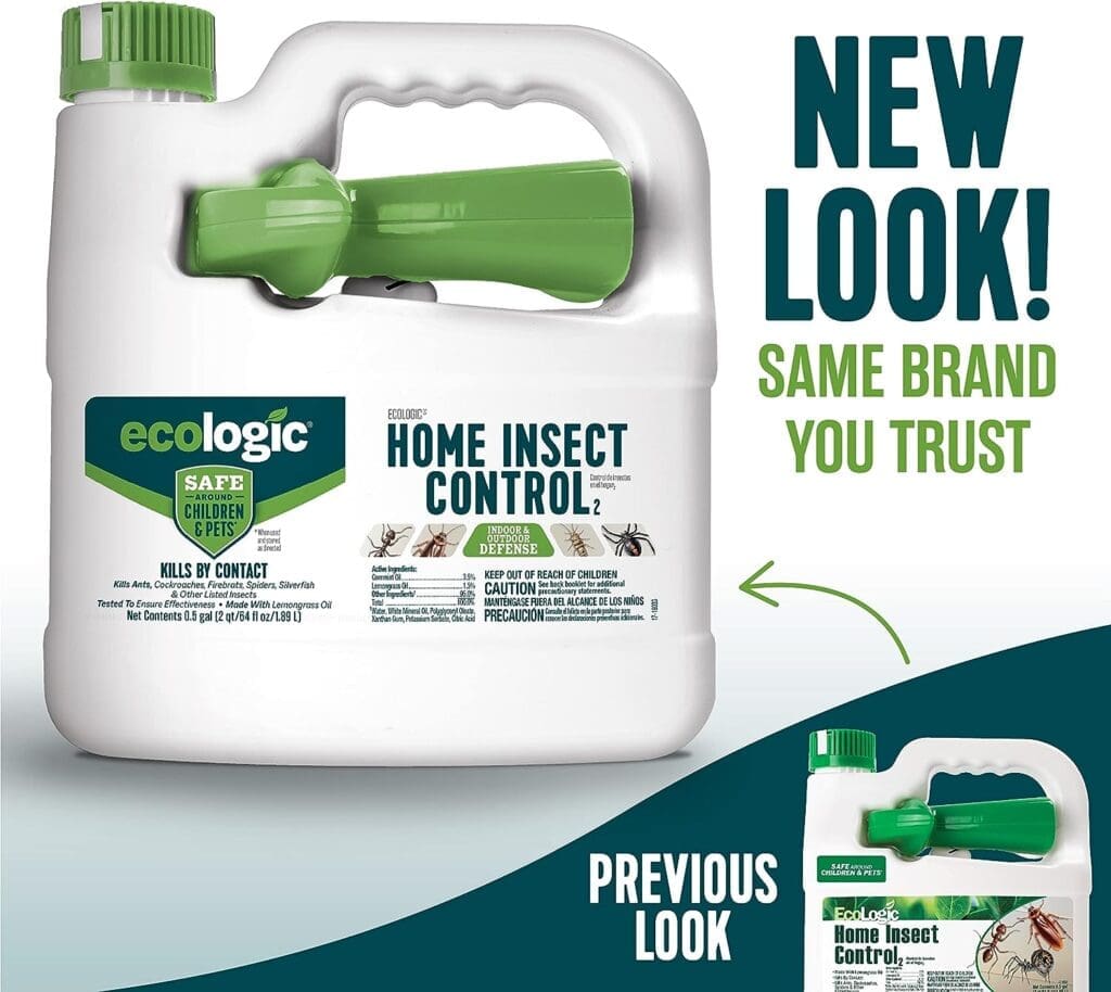 Ecologic Home Insect Control, Kills Cockroaches, Ants, Spiders and More, Indoor  Outdoor Use, Safe Around Children and Pets, (RTU Spray) 64 fl Ounce