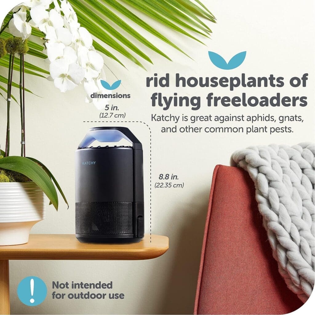 Katchy Indoor Insect Trap - Catcher Killer for Mosquitos, Gnats, Moths, Fruit Flies - Non-Zapper Traps for Inside Your Home - Catch Insects Indoors with Suction, Bug Light Sticky Glue (Black) Katchy Indoor Insect Trap - Catcher Killer for Mosquitos, Gnats, Moths, Fruit Flies - Non-Zapper Traps for Inside Your Home - Catch Insects Indoors with Suction, Bug Light Sticky Glue (Black)