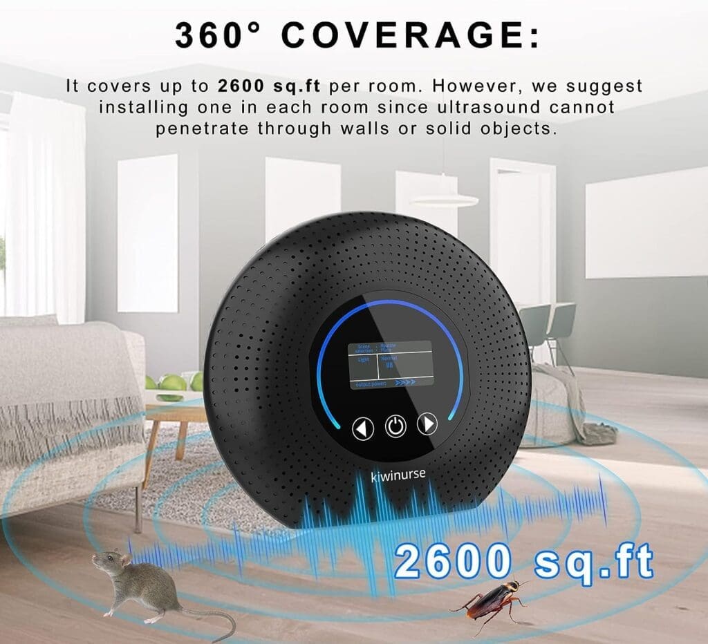 Kiwinurse Ultrasonic Pest Repellent Indoor Squirrel Repeller for Rat,Rodent,Mouse, Bugs, Mosquito, Mice, Spider, Plug-in Deterrent Pest Control for Home, Office, Warehouse, Hotel Kiwinurse Ultrasonic Pest Repellent Indoor Squirrel Repeller for Rat,Rodent,Mouse, Bugs, Mosquito, Mice, Spider, Plug-in Deterrent Pest Control for Home, Office, Warehouse, Hotel