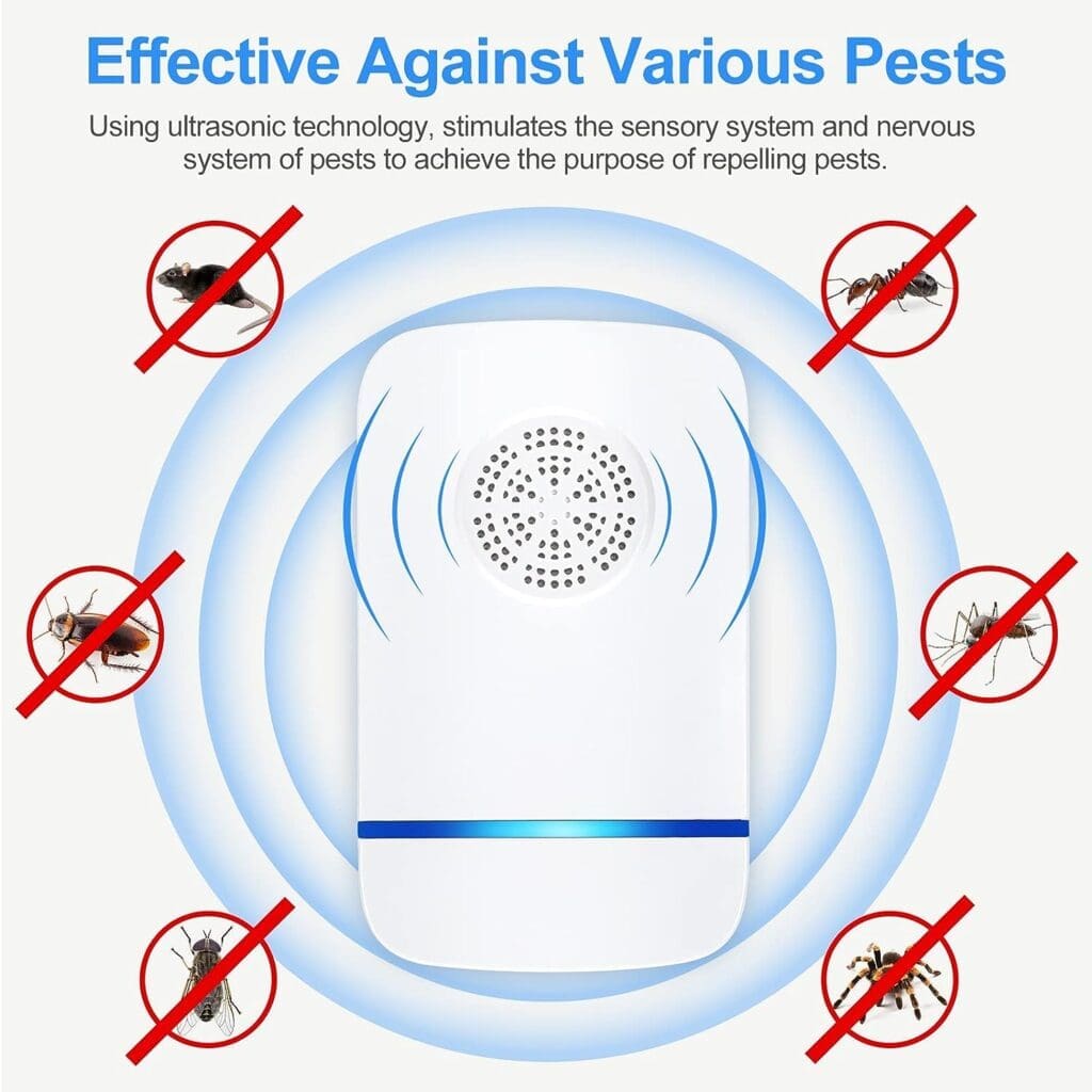 KONIGEVA 6 Packs Ultrasonic Pest Repeller, Pest Control Repeller, Pest Repeller Plug in for Mosquito, Mice, Roach, Spider White 1 Count (Pack of 6) KONIGEVA 6 Packs Ultrasonic Pest Repeller, Pest Control Repeller, Pest Repeller Plug in for Mosquito, Mice, Roach, Spider White 1 Count (Pack of 6)