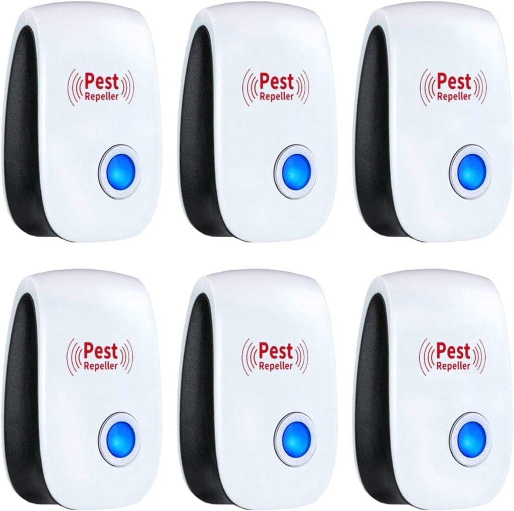 Merratric Ultrasonic Pest Repeller 6 Pack Electronic Ultrasonic Pest Repellent Indoor Plug in Pest Control Ultrasonic Repellent for Mice Cockroach Spider Ant Mosquito Bug Insect