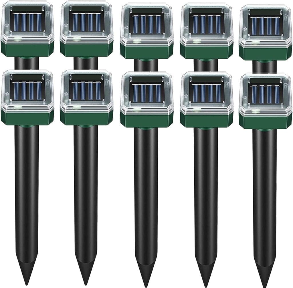 Mole Repellent 10 Stick Solar Powered Ultrasonic Snake Repellent Sonic Mole Deterrent Pest Control Rodent Repeller Chaser Gopher Vole Trap Outdoor Gopher Ultrasonic for Lawn Garden Repeller Mole Repellent 10 Stick Solar Powered Ultrasonic Snake Repellent Sonic Mole Deterrent Pest Control Rodent Repeller Chaser Gopher Vole Trap Outdoor Gopher Ultrasonic for Lawn Garden Repeller