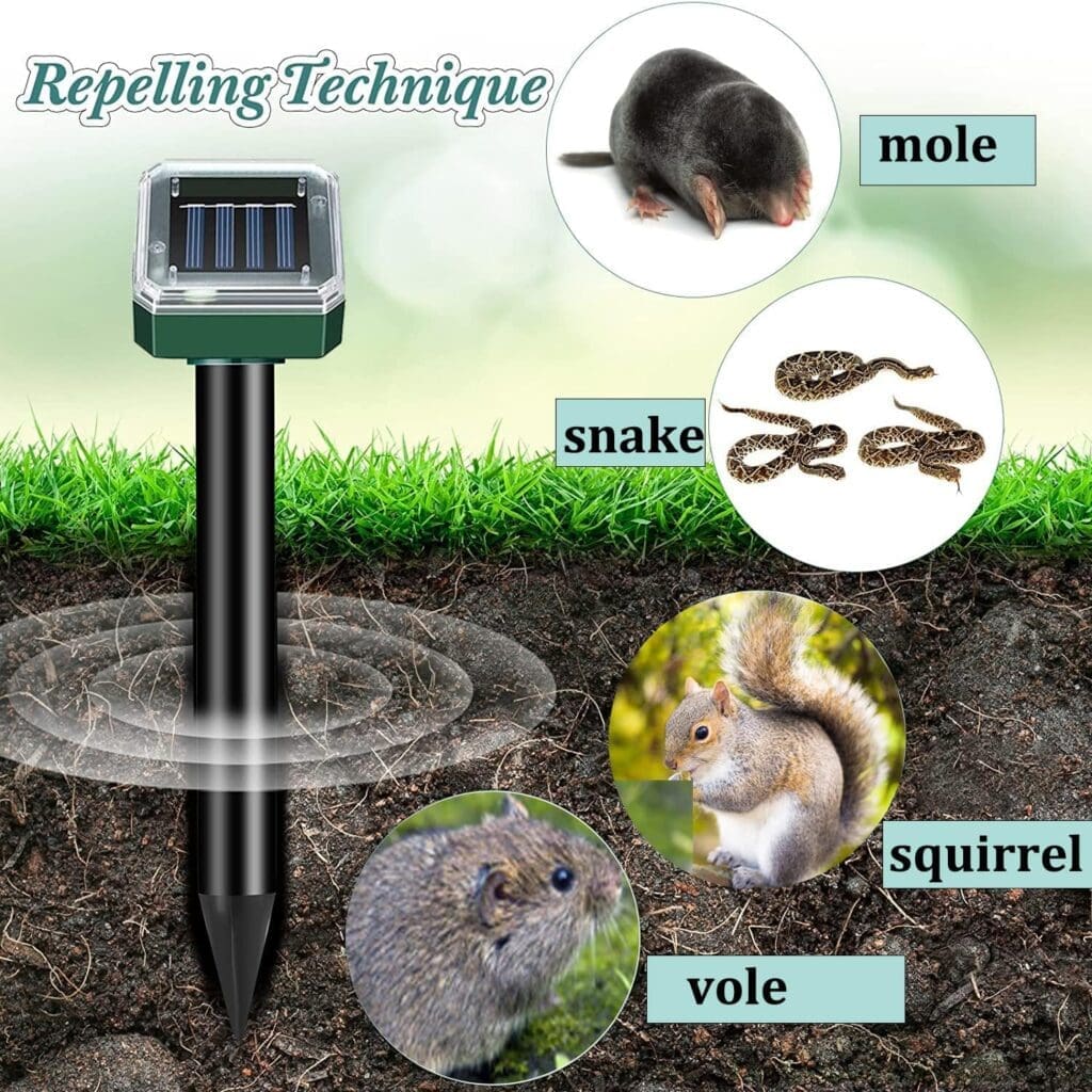 Mole Repellent 10 Stick Solar Powered Ultrasonic Snake Repellent Sonic Mole Deterrent Pest Control Rodent Repeller Chaser Gopher Vole Trap Outdoor Gopher Ultrasonic for Lawn Garden Repeller Mole Repellent 10 Stick Solar Powered Ultrasonic Snake Repellent Sonic Mole Deterrent Pest Control Rodent Repeller Chaser Gopher Vole Trap Outdoor Gopher Ultrasonic for Lawn Garden Repeller