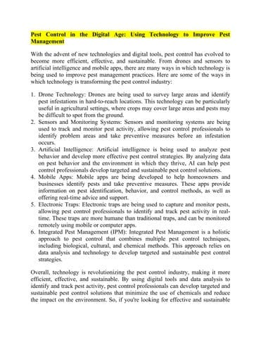 Pests In The Digital Age: How Tech Helps In Pest Control Pests In The Digital Age: How Tech Helps In Pest Control