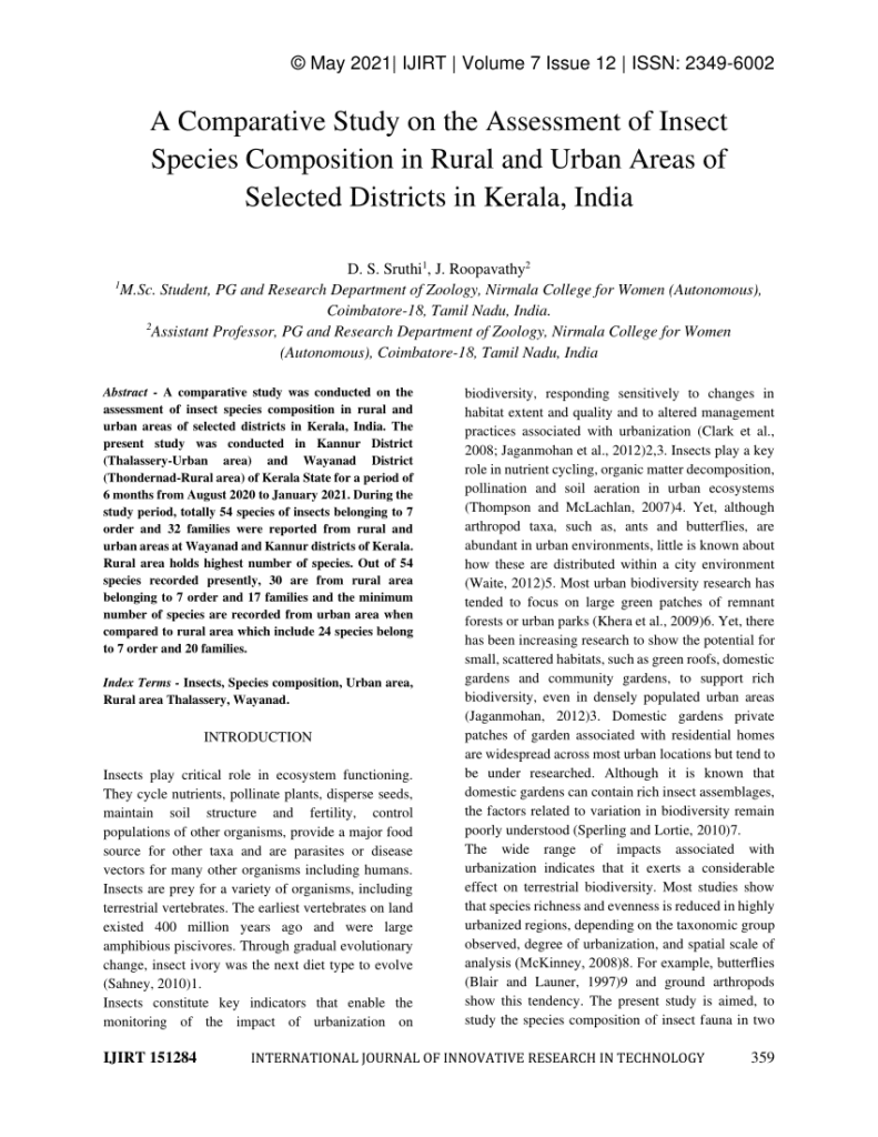 Pests In Urban Vs. Rural Settings: A Comparative Study Pests In Urban Vs. Rural Settings: A Comparative Study