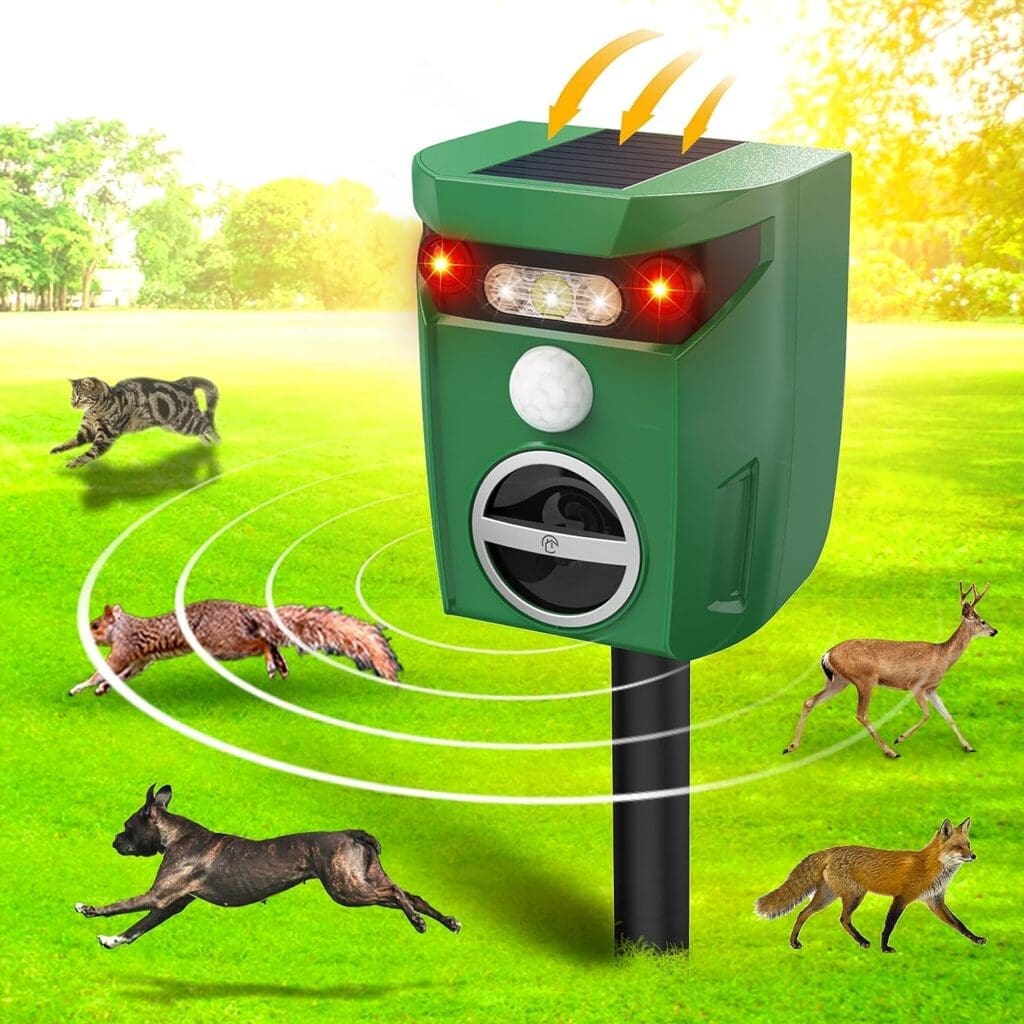 Redeo Animal Repeller Ultrasonic Outdoor: Solar Powered Animal Repellent Cat Repeller Deer Deterrent Devices for Rabbit Mole Dog Fox Squirrel Raccoon Skunk Rat Redeo Animal Repeller Ultrasonic Outdoor: Solar Powered Animal Repellent Cat Repeller Deer Deterrent Devices for Rabbit Mole Dog Fox Squirrel Raccoon Skunk Rat