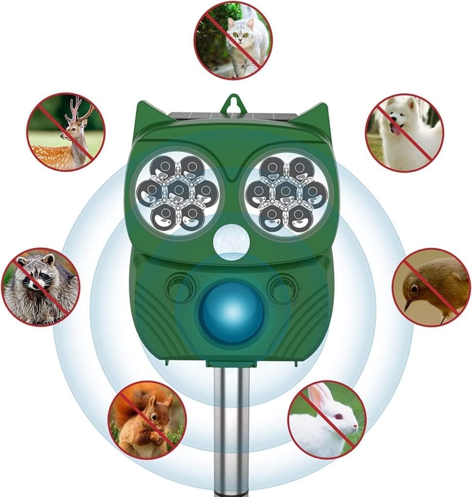 Solar Animal Control Outdoor Home Guard Deterrent to Protect Your Yard from Cats,Dogs, Squirrels, Deer, ​Raccoon, Groundhog