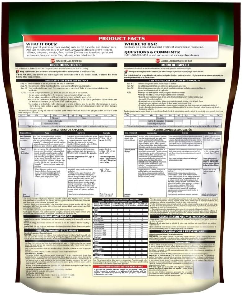 Spectracide Triazicide Insect Killer For Lawns Granules, 10 lb Bag, Kills All Listed Lawn-Damaging Insects