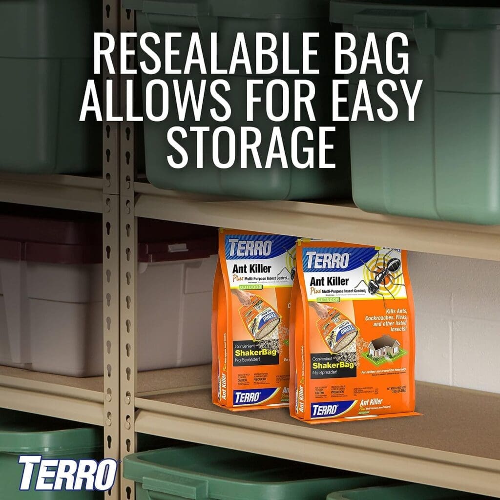 TERRO T901-6 Ant Killer Plus Multi-Purpose Insect Control for Outdoors - Kills Fire Ants, Fleas, Cockroaches, and Other Crawling Insects - 3lb TERRO T901-6 Ant Killer Plus Multi-Purpose Insect Control for Outdoors - Kills Fire Ants, Fleas, Cockroaches, and Other Crawling Insects - 3lb