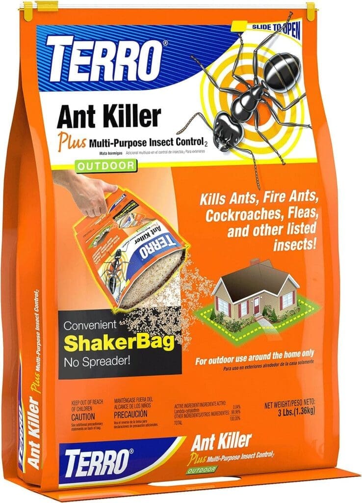 TERRO T901-6 Ant Killer Plus Multi-Purpose Insect Control for Outdoors - Kills Fire Ants, Fleas, Cockroaches, and Other Crawling Insects - 3lb TERRO T901-6 Ant Killer Plus Multi-Purpose Insect Control for Outdoors - Kills Fire Ants, Fleas, Cockroaches, and Other Crawling Insects - 3lb