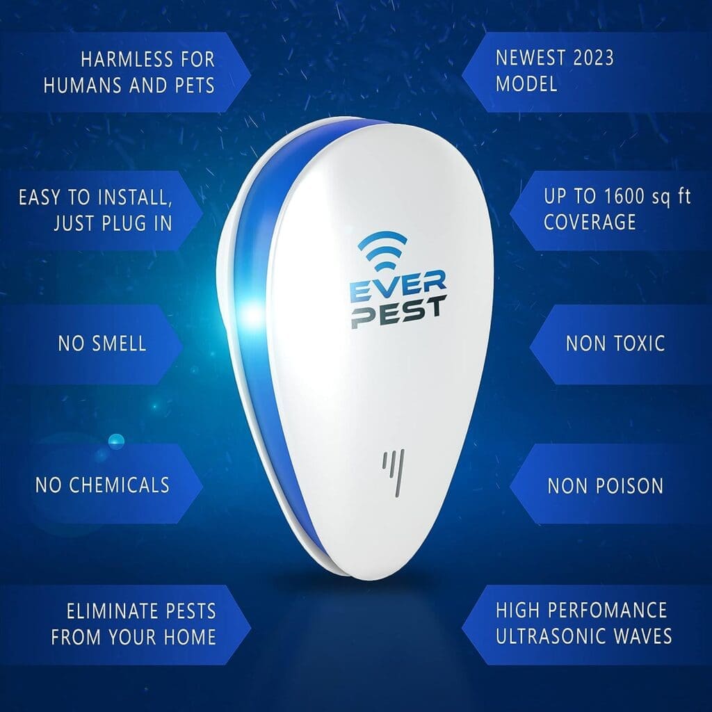 Ultrasonic Pest Control Repeller - Repel Rodents, Ants, Cockroaches Get Rid, Bed Bugs, Mosquitos, Flies, Spiders, Squirrel Bats - Eco-Friendly Safe for Humans - 2 Pack… Ultrasonic Pest Control Repeller - Repel Rodents, Ants, Cockroaches Get Rid, Bed Bugs, Mosquitos, Flies, Spiders, Squirrel Bats - Eco-Friendly Safe for Humans - 2 Pack…