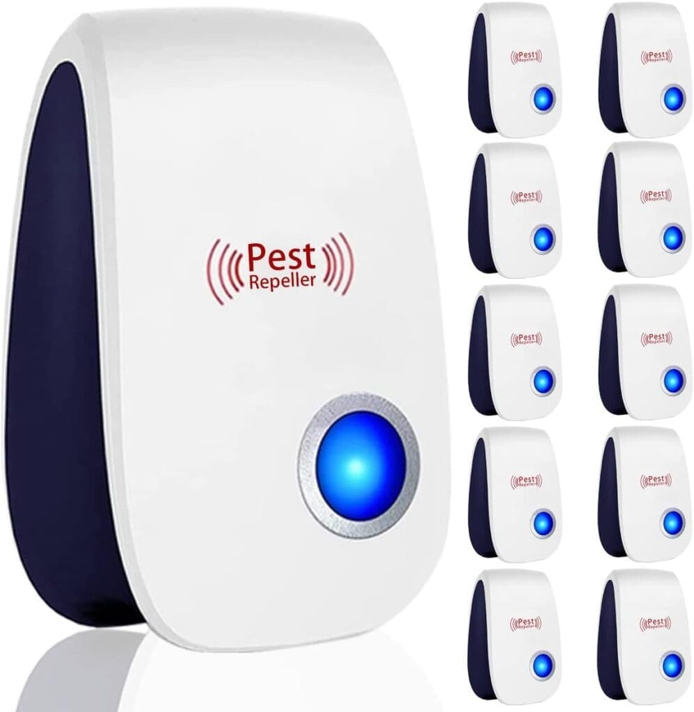 Ultrasonic Pest Repeller 10 Pack Electronic Insect Repellent Mosquito Repeller Indoors Pest Control Bug Plug in for Mosquito, Rodent, Roaches, Mice, Spider, Ant, Bug, Pet-Friendly Plug-in Design Ultrasonic Pest Repeller 10 Pack Electronic Insect Repellent Mosquito Repeller Indoors Pest Control Bug Plug in for Mosquito, Rodent, Roaches, Mice, Spider, Ant, Bug, Pet-Friendly Plug-in Design