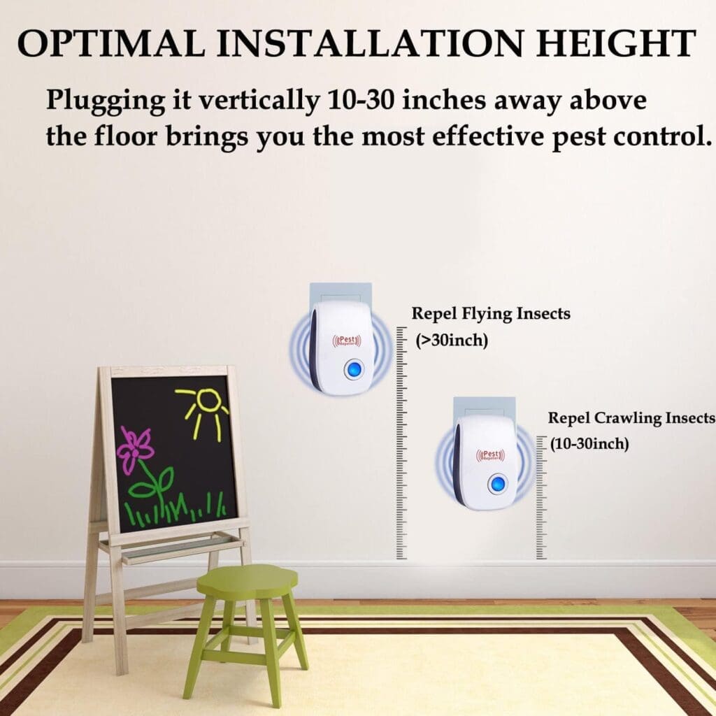 Ultrasonic Pest Repeller 10 Pack Indoor Pest Repellent Ultrasonic Plug in, Rodent Repellent Indoor Ultrasonic Ouse Mice Insect Bug Pest Control Roach, Mice, Spider Insects Mosquito