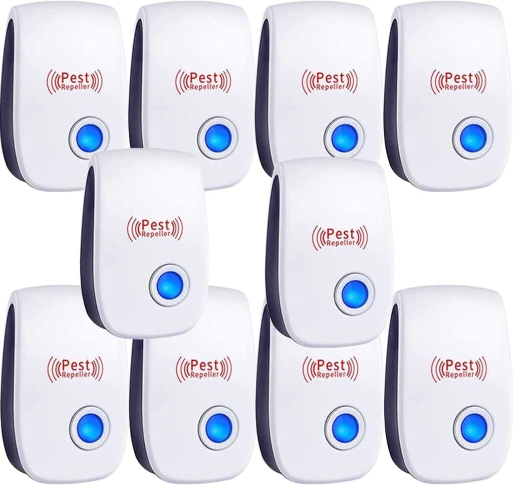 Ultrasonic Pest Repeller 10 Pack Indoor Pest Repellent Ultrasonic Plug in, Rodent Repellent Indoor Ultrasonic Ouse Mice Insect Bug Pest Control Roach, Mice, Spider Insects Mosquito