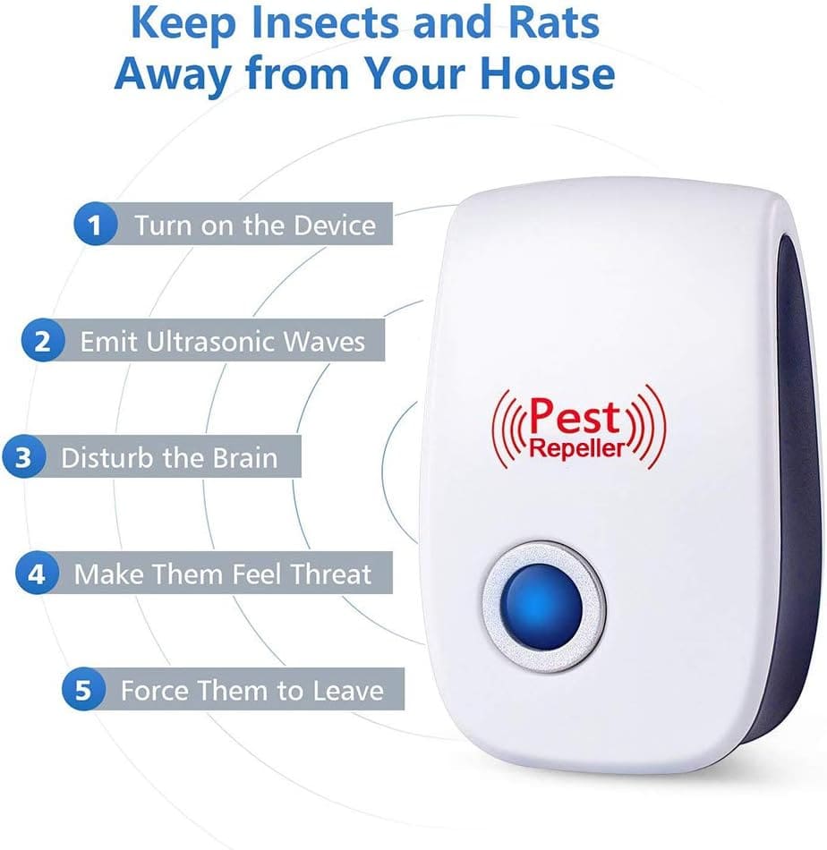 Ultrasonic Pest Repeller 6 Pack – Electronic Repellent for Pest Control – Rodent Repellent Indoor, Ultrasonic Indoor Pest Repellent, Plug-in, for Mosquito, Insect, Mice, Spider, Bug, Ant, Cockroach Ultrasonic Pest Repeller 6 Pack – Electronic Repellent for Pest Control – Rodent Repellent Indoor, Ultrasonic Indoor Pest Repellent, Plug-in, for Mosquito, Insect, Mice, Spider, Bug, Ant, Cockroach