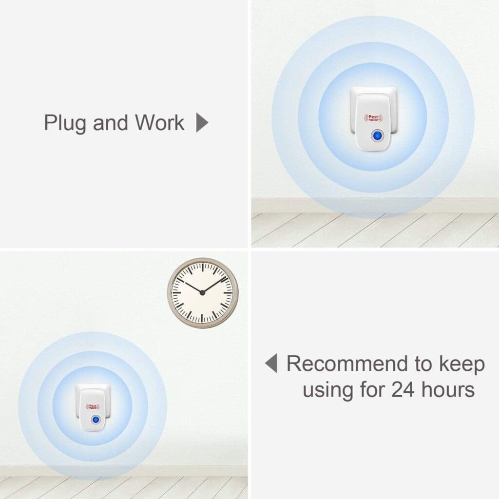 Ultrasonic Pest Repeller 6 Pack – Electronic Repellent for Pest Control – Rodent Repellent Indoor, Ultrasonic Indoor Pest Repellent, Plug-in, for Mosquito, Insect, Mice, Spider, Bug, Ant, Cockroach Ultrasonic Pest Repeller 6 Pack – Electronic Repellent for Pest Control – Rodent Repellent Indoor, Ultrasonic Indoor Pest Repellent, Plug-in, for Mosquito, Insect, Mice, Spider, Bug, Ant, Cockroach