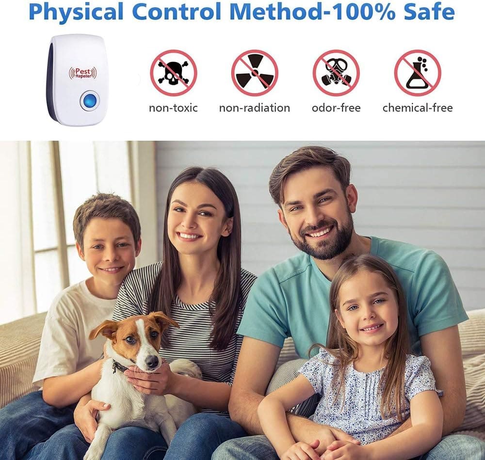 Ultrasonic Pest Repeller 6 Pack – Electronic Repellent for Pest Control – Rodent Repellent Indoor, Ultrasonic Indoor Pest Repellent, Plug-in, for Mosquito, Insect, Mice, Spider, Bug, Ant, Cockroach Ultrasonic Pest Repeller 6 Pack – Electronic Repellent for Pest Control – Rodent Repellent Indoor, Ultrasonic Indoor Pest Repellent, Plug-in, for Mosquito, Insect, Mice, Spider, Bug, Ant, Cockroach