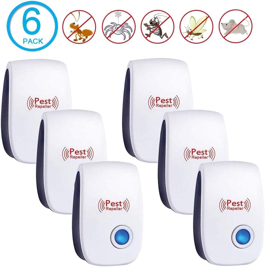 Ultrasonic Pest Repeller 6 Pack – Electronic Repellent for Pest Control – Rodent Repellent Indoor, Ultrasonic Indoor Pest Repellent, Plug-in, for Mosquito, Insect, Mice, Spider, Bug, Ant, Cockroach Ultrasonic Pest Repeller 6 Pack – Electronic Repellent for Pest Control – Rodent Repellent Indoor, Ultrasonic Indoor Pest Repellent, Plug-in, for Mosquito, Insect, Mice, Spider, Bug, Ant, Cockroach