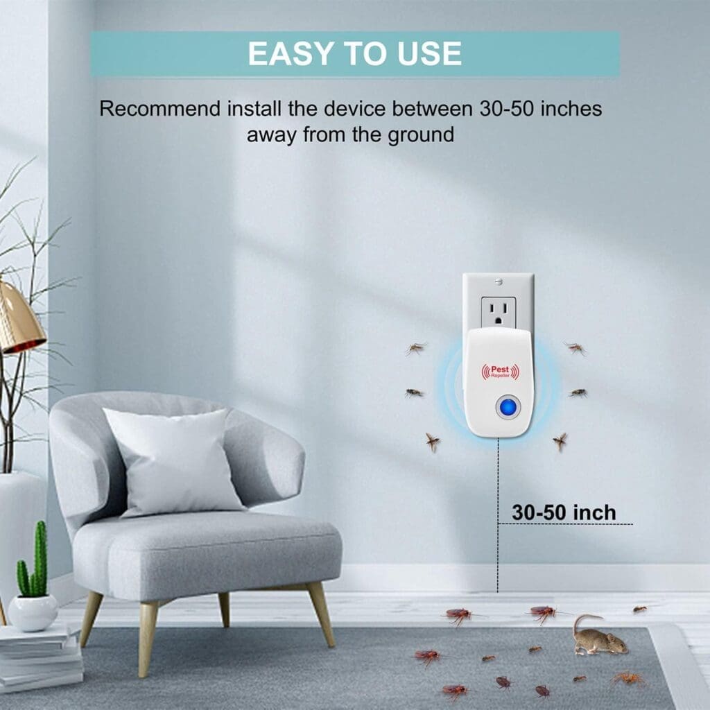 Ultrasonic Pest Repeller 6 Pack Plug in Indoor Ultrasonic Pest Repellent Electronic Pest Control Ultrasonic Repellent for Insect Bug Mice Spiders Mosquitoes Cockroaches Ultrasonic Pest Repeller 6 Pack Plug in Indoor Ultrasonic Pest Repellent Electronic Pest Control Ultrasonic Repellent for Insect Bug Mice Spiders Mosquitoes Cockroaches