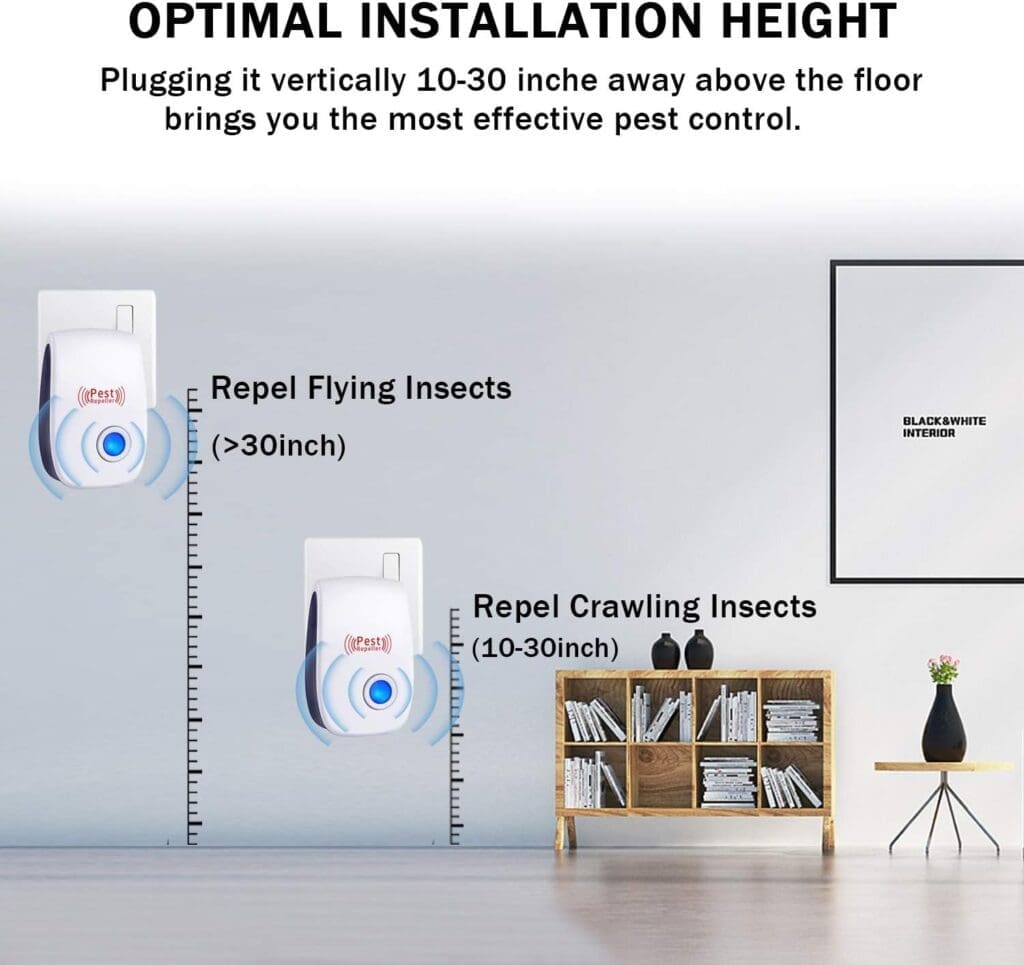 Ultrasonic Pest Repeller 6 Packs, Electronic Plug in Sonic Repellent pest Control for Bugs Insects Roaches Mice Spiders Rodents Mosquitoes Ultrasonic Pest Repeller 6 Packs, Electronic Plug in Sonic Repellent pest Control for Bugs Insects Roaches Mice Spiders Rodents Mosquitoes