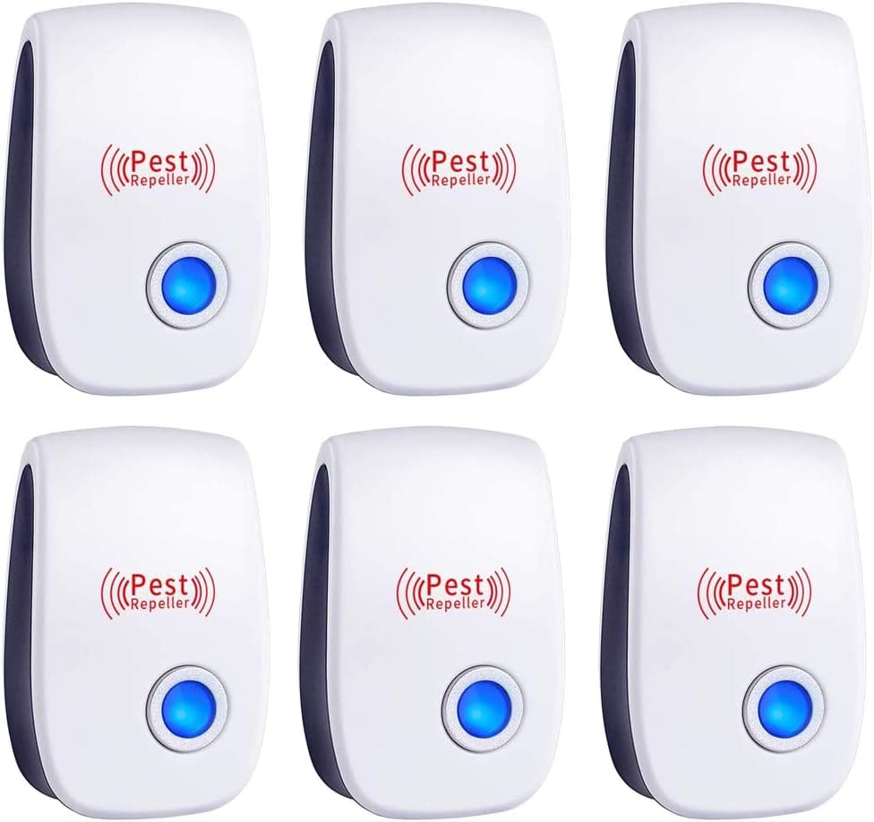 Ultrasonic Pest Repeller 6 Packs, Electronic Plug in Sonic Repellent pest Control for Bugs Insects Roaches Mice Spiders Rodents Mosquitoes Ultrasonic Pest Repeller 6 Packs, Electronic Plug in Sonic Repellent pest Control for Bugs Insects Roaches Mice Spiders Rodents Mosquitoes