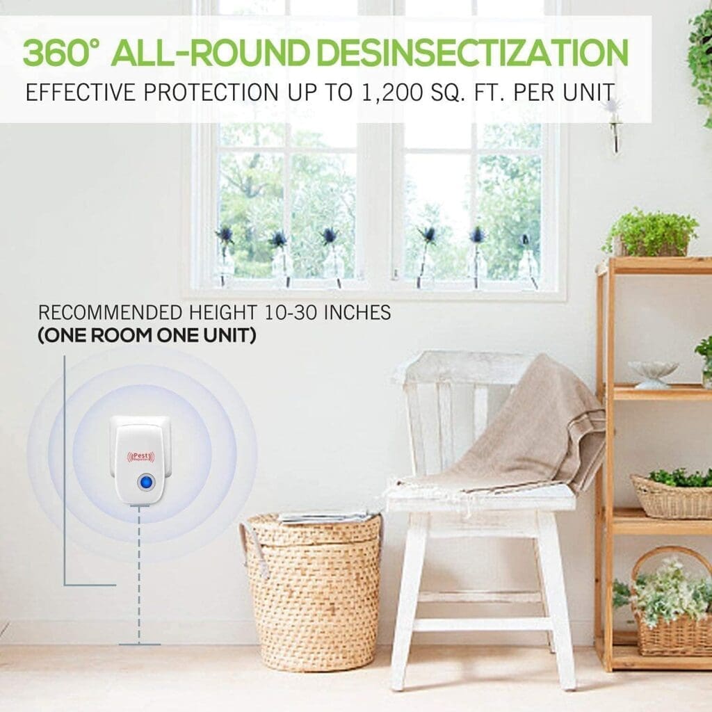 Ultrasonic Pest Repeller 6 Packs, Electronic Plug in Sonic Repellent pest Control for Bugs Mice Insects Spiders Mosquitoes Ultrasonic Pest Repeller 6 Packs, Electronic Plug in Sonic Repellent pest Control for Bugs Mice Insects Spiders Mosquitoes