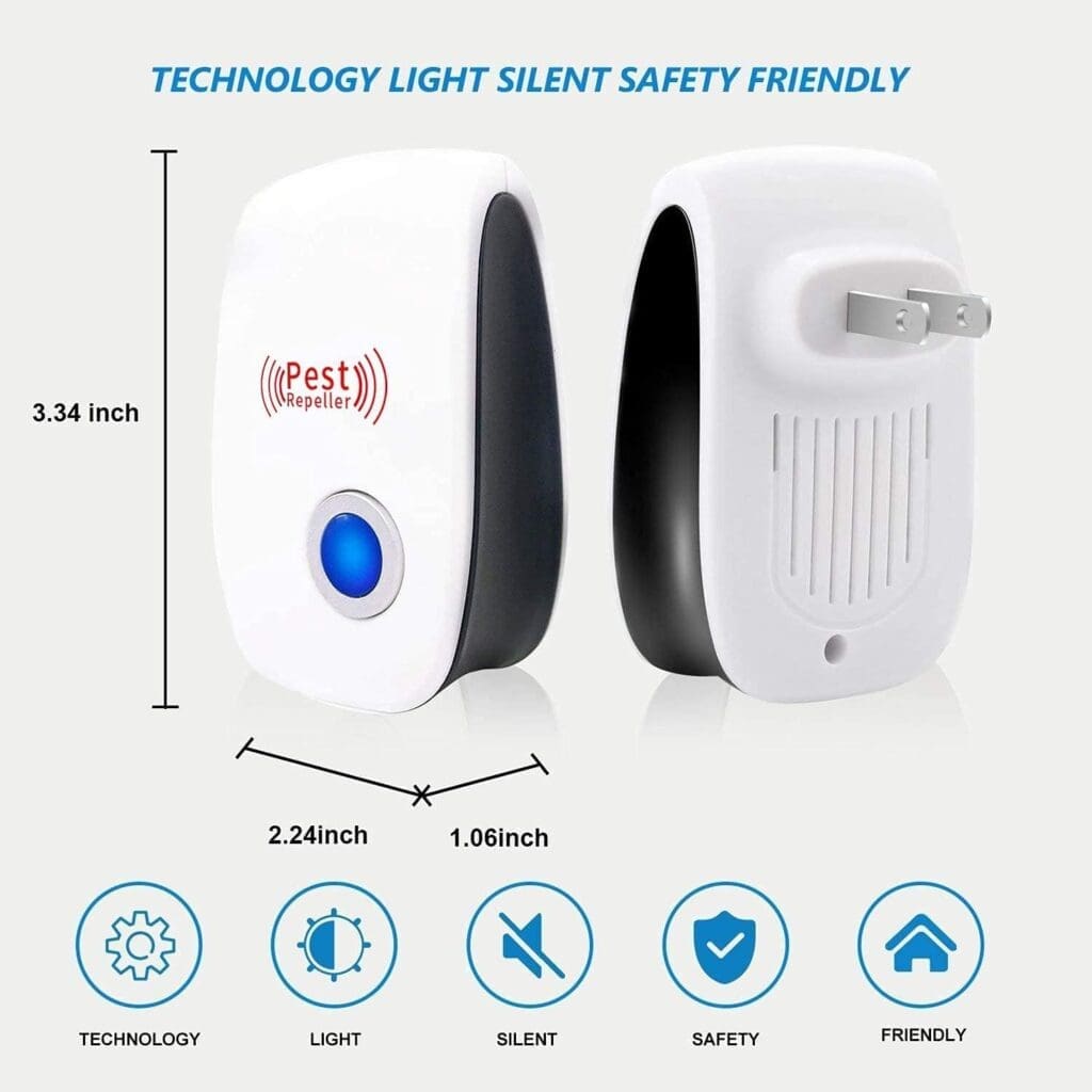 Ultrasonic Pest Repeller 6 Packs, Electronic Plug in Sonic Repellent pest Control for Bugs Mice Insects Spiders Mosquitoes Ultrasonic Pest Repeller 6 Packs, Electronic Plug in Sonic Repellent pest Control for Bugs Mice Insects Spiders Mosquitoes
