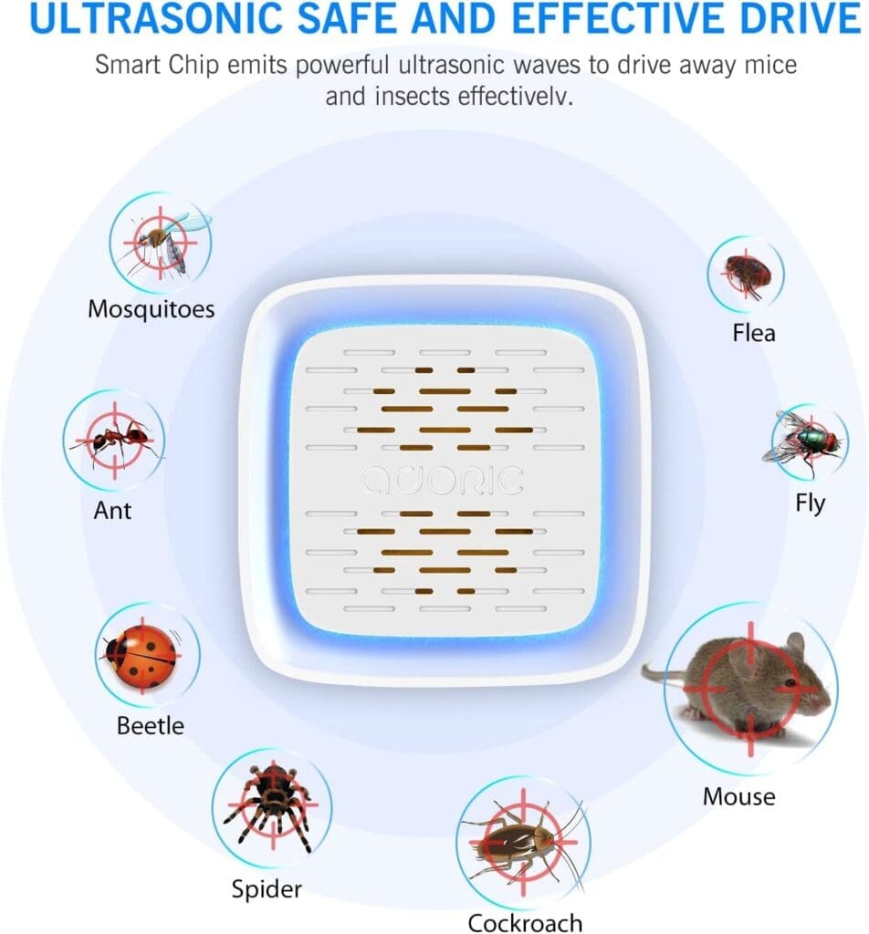 Ultrasonic Pest Repeller-6 Packs,Electronic Bug Repellent Plug in Indoor Pest Control for Insect, Roach, Mice, Spider, Mosquito Repellent for House, Garage, Warehouse, Office Ultrasonic Pest Repeller-6 Packs,Electronic Bug Repellent Plug in Indoor Pest Control for Insect, Roach, Mice, Spider, Mosquito Repellent for House, Garage, Warehouse, Office
