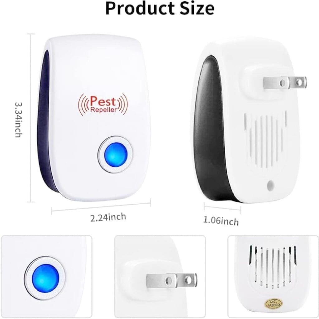 Ultrasonic Pest Repeller 8 Packs, Electronic Pest Repellent Plug in Indoor Pest Control for Insect, Roach, Mice, Spider, Ant, Bug, Mosquito Repellent for House, Garage, Warehouse, Office, Hotel