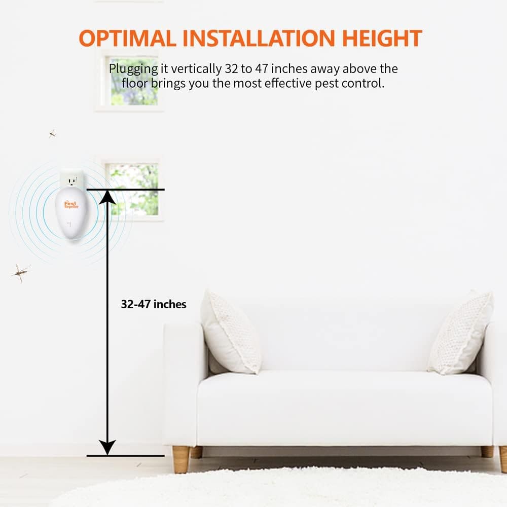 Ultrasonic Pest Repeller, Mouse Repellent, Indoor Pest Control, Pest Repellent Ultrasonic Plug in, Spider Repellent, Indoor Ultrasonic Repellent for Roach, Rodent, Mouse, Bugs, Mosquito, Mice, 6 Packs Ultrasonic Pest Repeller, Mouse Repellent, Indoor Pest Control, Pest Repellent Ultrasonic Plug in, Spider Repellent, Indoor Ultrasonic Repellent for Roach, Rodent, Mouse, Bugs, Mosquito, Mice, 6 Packs