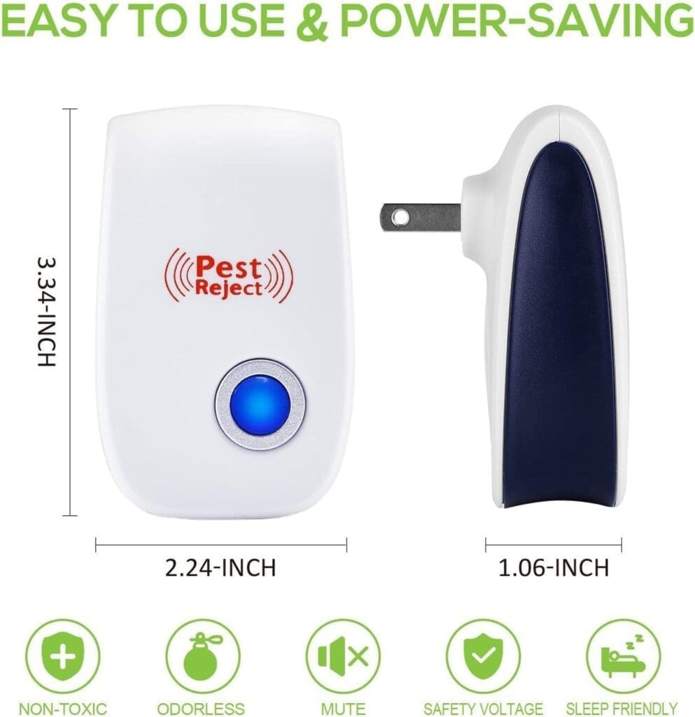 Ultrasonic Pest Repeller, Mouse Repellent, Indoor Pest Control, Pest Repellent Ultrasonic Plug in, Spider Repellent, Indoor Ultrasonic Repellent for Roach, Rodent, Mouse, Bugs, Mosquito, Mice, 6 Packs Ultrasonic Pest Repeller, Mouse Repellent, Indoor Pest Control, Pest Repellent Ultrasonic Plug in, Spider Repellent, Indoor Ultrasonic Repellent for Roach, Rodent, Mouse, Bugs, Mosquito, Mice, 6 Packs