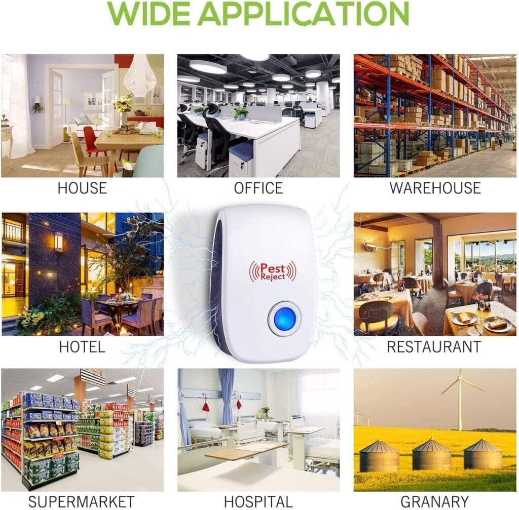 Ultrasonic Pest Repeller, Mouse Repellent, Indoor Pest Control, Pest Repellent Ultrasonic Plug in, Spider Repellent, Indoor Ultrasonic Repellent for Roach, Rodent, Mouse, Bugs, Mosquito, Mice, 6 Packs Ultrasonic Pest Repeller, Mouse Repellent, Indoor Pest Control, Pest Repellent Ultrasonic Plug in, Spider Repellent, Indoor Ultrasonic Repellent for Roach, Rodent, Mouse, Bugs, Mosquito, Mice, 6 Packs