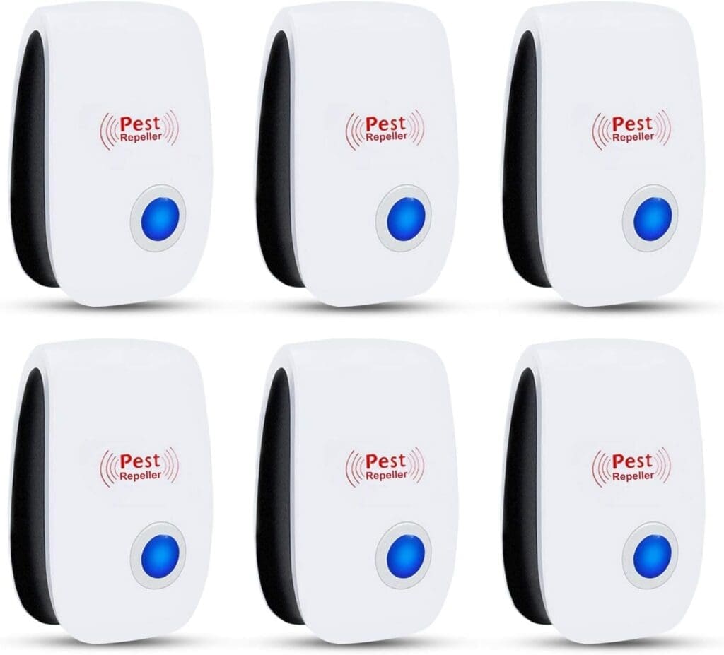 Ultrasonic Pest Repeller Pack of 6, Pest Control Ultrasonic Repellent Electronic Insects Rodents Repellent for Mosquito, Mouse, Cockroaches,Rats,Bug, Spider, Ant, Flies Ultrasonic Pest Repeller Pack of 6, Pest Control Ultrasonic Repellent Electronic Insects Rodents Repellent for Mosquito, Mouse, Cockroaches,Rats,Bug, Spider, Ant, Flies