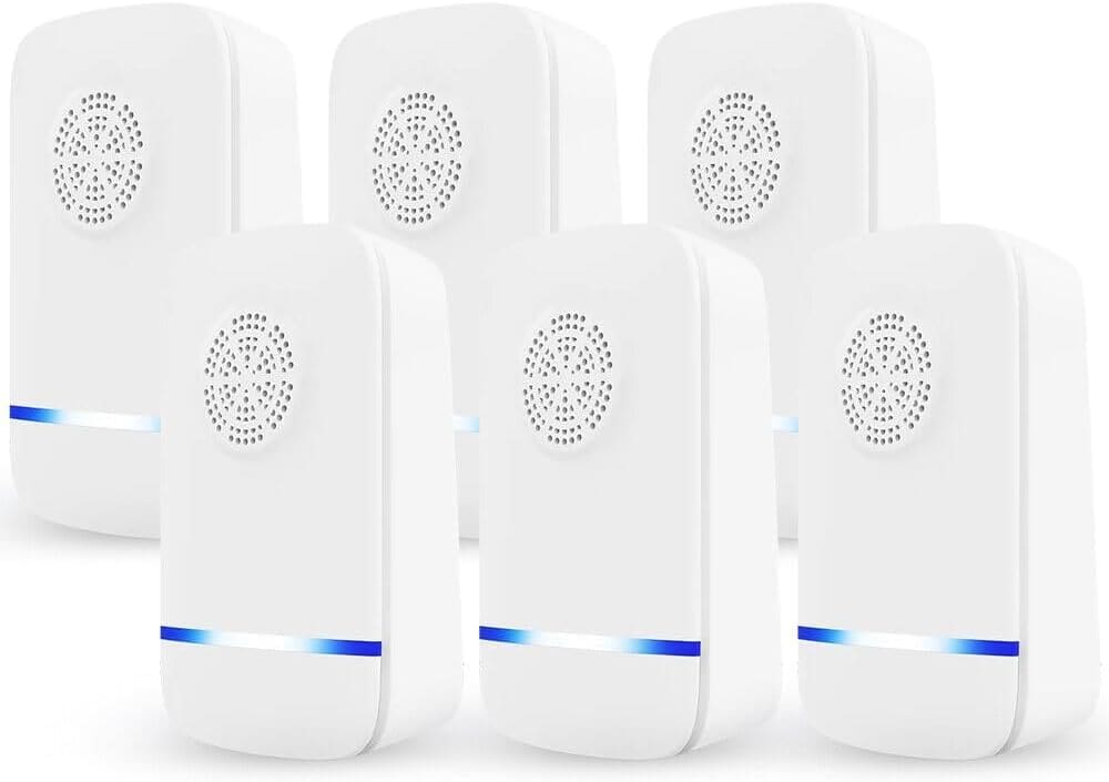 Ultrasonic Pest Repeller Plug in 6 Pack Repellent Control - Get Rid of Mosquito, Mice, Cockroach Spider Bed Bug Squirrel Fly Wasp Ant Rodent Mice Indoor, Outdoor, Patio Home Roach Infestation Fix Ultrasonic Pest Repeller Plug in 6 Pack Repellent Control - Get Rid of Mosquito, Mice, Cockroach Spider Bed Bug Squirrel Fly Wasp Ant Rodent Mice Indoor, Outdoor, Patio Home Roach Infestation Fix