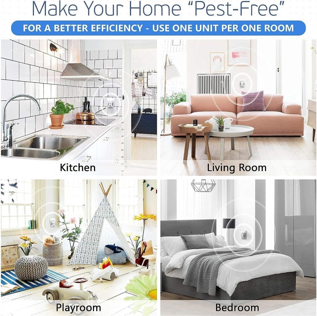 Ultrasonic Pest Repeller Plug in - Electronic Insect Control Defender 2 Pack - Roach Bed Bug Mouse Rodent Mosquito Killer - Indoor Reject Repellent - for Cockroach Ants…