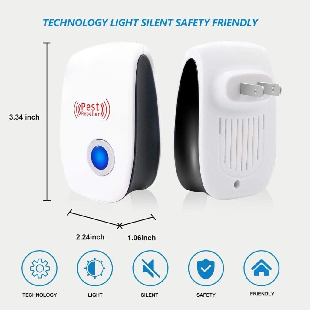 WahooArt Ultrasonic Pest Repeller 6 Packs, The Newest Pest Repellent Electronic Indoor Plug in for Insects, Mosquitoes, Mice, Ants, Roaches, Spiders, Bugs, Flies, Cockroach, pest Control, Non-Toxic WahooArt Ultrasonic Pest Repeller 6 Packs, The Newest Pest Repellent Electronic Indoor Plug in for Insects, Mosquitoes, Mice, Ants, Roaches, Spiders, Bugs, Flies, Cockroach, pest Control, Non-Toxic