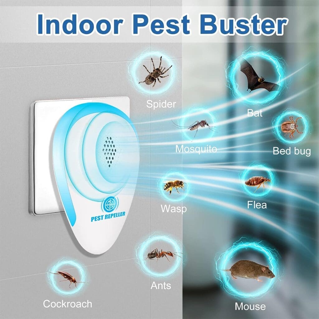 Avantaway 2023 Ultrasonic Pest Repeller,Indoor Pest Repellent for Mosquito,Mouse,Insect,Roach,Cockroach, Mice,Bug,Electronic Plug in Pest Control for House,Garage, Warehouse, Office, Hotel (6 Packs)