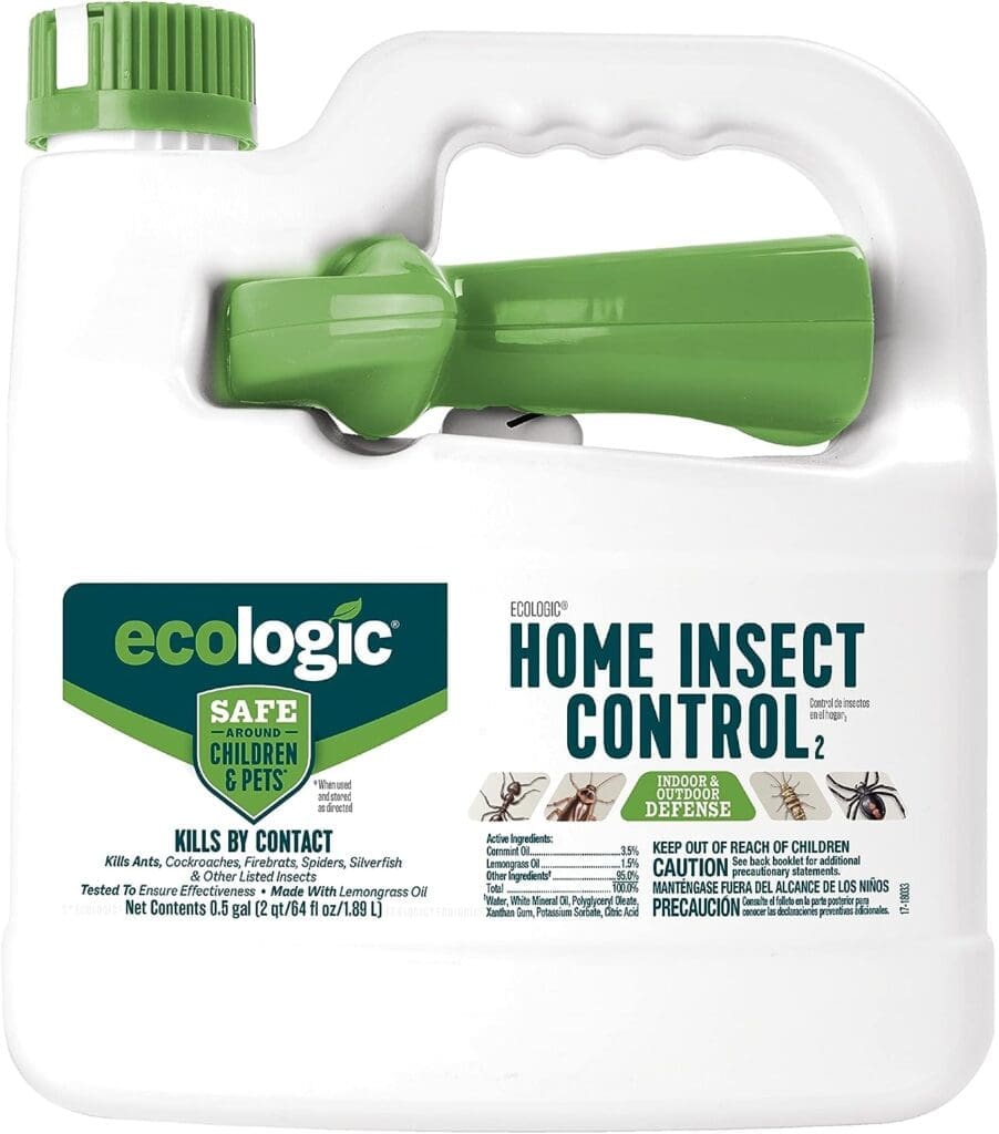 Ecologic Home Insect Control, Kills Cockroaches, Ants, Spiders and More, Indoor  Outdoor Use, Safe Around Children and Pets, (RTU Spray) 64 fl Ounce