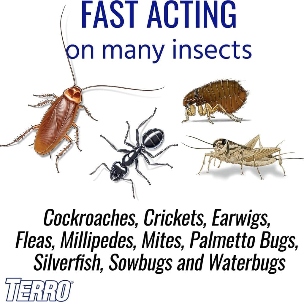 TERRO T901-6 Ant Killer Plus Multi-Purpose Insect Control for Outdoors - Kills Fire Ants, Fleas, Cockroaches, and Other Crawling Insects - 3lb