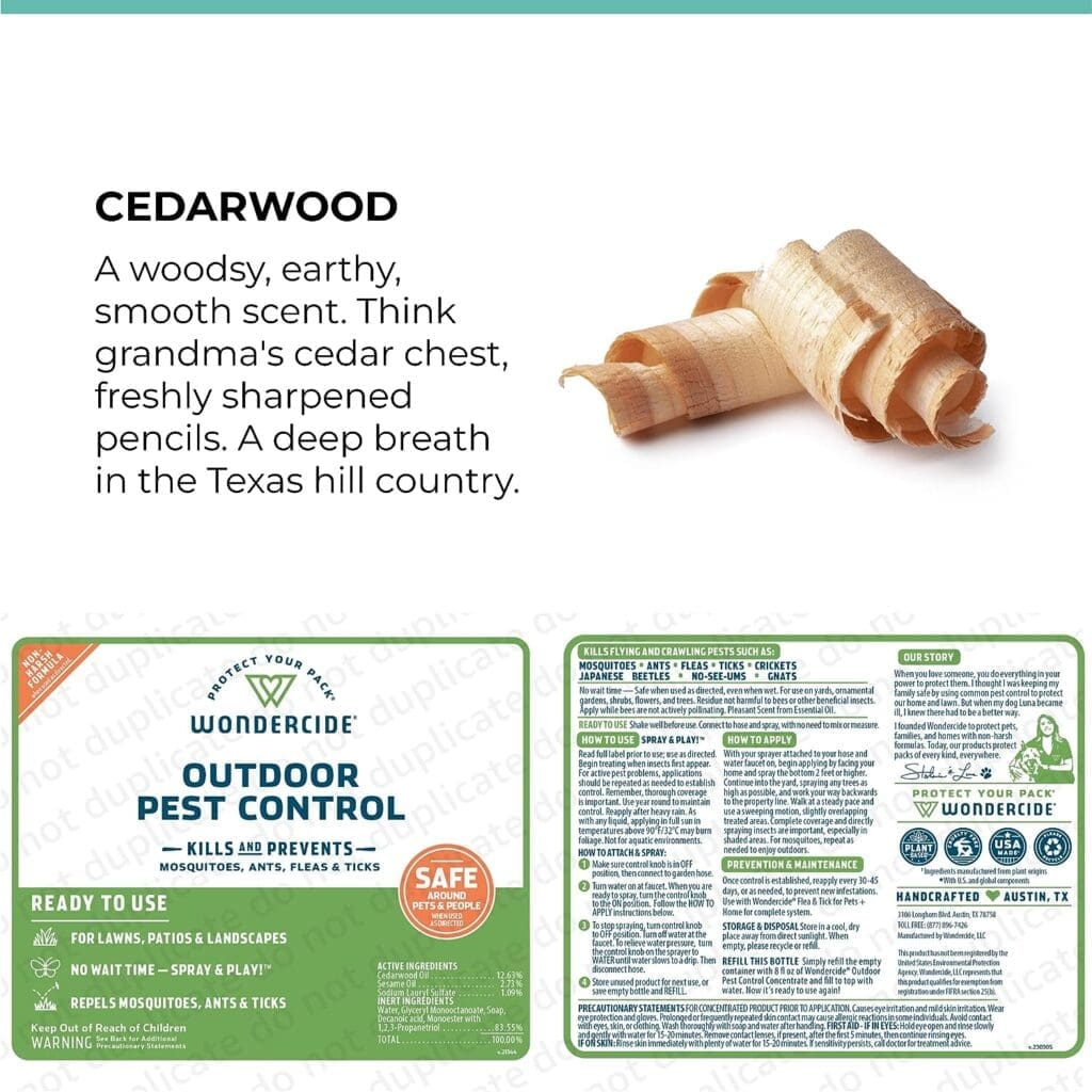 Wondercide - EcoTreat Ready-to-Use Outdoor Pest Control Spray with Natural Essential Oils - Mosquito, Ant, Insect Repellent, Treatment, and Killer - Plant-Based - Safe for Pets, Plants, Kids - 32 oz